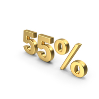 55% Percent 3d Text PNG & PSD Images