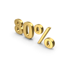 80% Percent 3d Text PNG & PSD Images