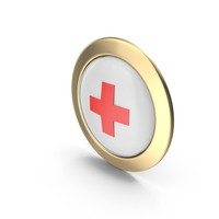 Medical Red Gold Cross Icon PNG & PSD Images
