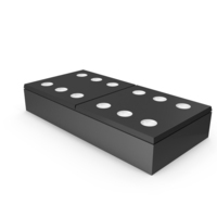 Black Six Six Domino Piece PNG & PSD Images