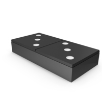 Black Three Three Domino Piece PNG & PSD Images