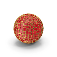 Gold Red Mesh Sphere PNG & PSD Images