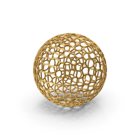 Gold Mesh Sphere PNG & PSD Images