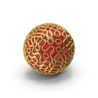 Gold Red Sphere PNG & PSD Images