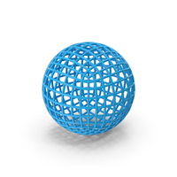 Blue Wire Sphere PNG & PSD Images