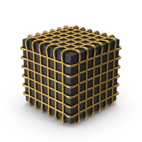 Cube Gold Black PNG & PSD Images