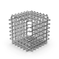 Silver Wire Cube PNG & PSD Images