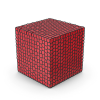 Red Black Mesh Cube PNG & PSD Images