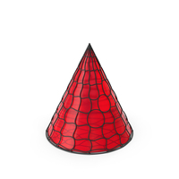 Red Black Mesh Geometric Cone PNG & PSD Images