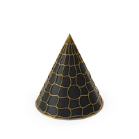 Geometric Cone Gold Black PNG & PSD Images