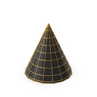 Gold Black Geometric Cone PNG & PSD Images