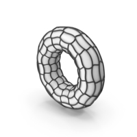 Black & White Mesh Torus PNG & PSD Images