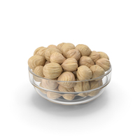 Hazelnuts In Glass Bowl PNG & PSD Images