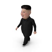 卡通金正日（Kim Jong Un Walk）png＆PSD图像