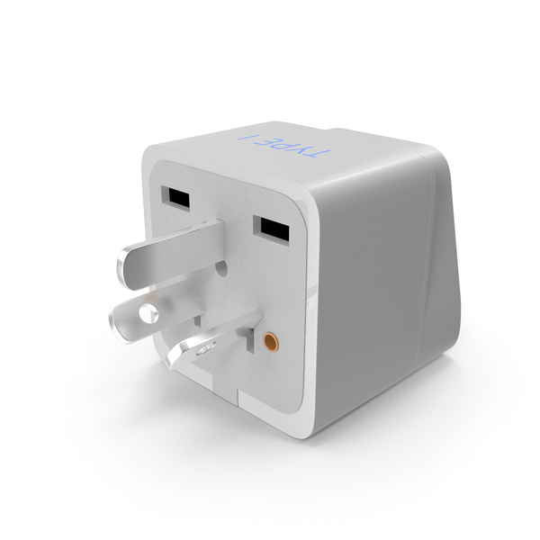 Electrical Plug Type I Adapter White PNG & PSD Images