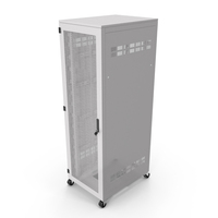 Floor Standing Rack Cabinet 42 Unit White Empty PNG & PSD Images