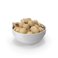 Hazelnuts In White Bowl PNG & PSD Images