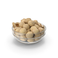 Hazelnuts in Glass Bowl PNG & PSD Images