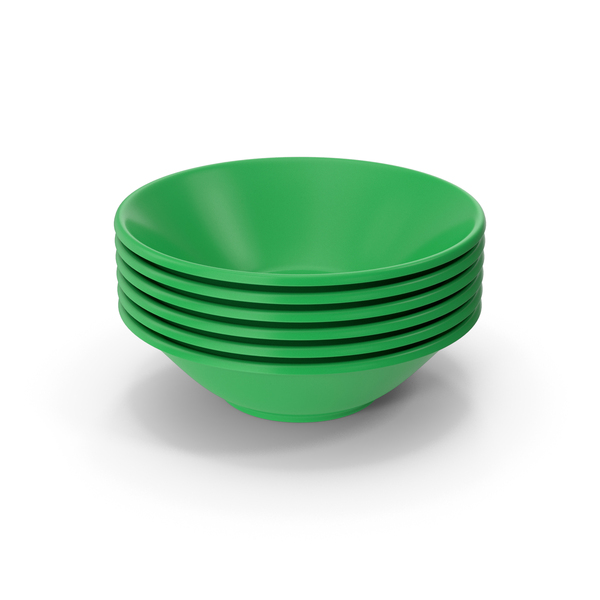 Stack Of Green Soup Bowls PNG & PSD Images