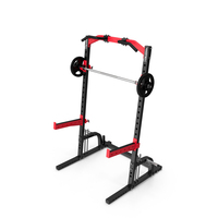 Armortech Half Rack HR33 with SPRI Barbell PNG & PSD Images