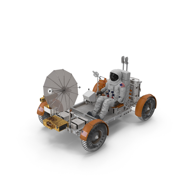 Lunar Roving Vehicle with Astronaut PNG & PSD Images