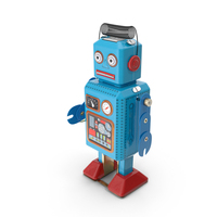 Metal Walking Tin Toy Retro Robot PNG & PSD Images