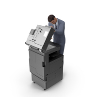 Multifunction Copier With Businessman PNG & PSD Images