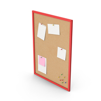 Pinboard With Notes Red PNG & PSD Images