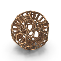 Bronze Geometric Shaped Showpiece PNG & PSD Images