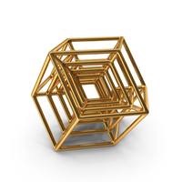 Gold Geometric Shaped Showpiece PNG & PSD Images