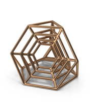 Bronze Geometric Shaped Showpiece PNG & PSD Images