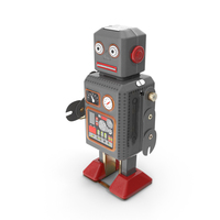 Tin Toy Retro Robot PNG & PSD Images