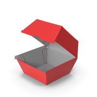 Red Burger Box Opened PNG & PSD Images
