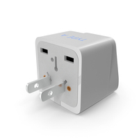 Type A Plug Adapter White PNG & PSD Images