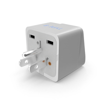 Type B Travel Plug Adapter White PNG & PSD Images