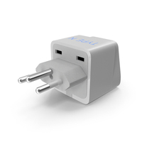 Type N Universal Plug Adapter White PNG & PSD Images