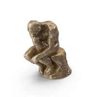 The Thinker Bronze Statue PNG & PSD Images