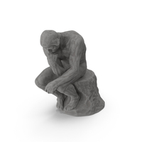The Thinker Stone Statue PNG & PSD Images