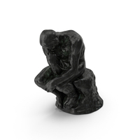 The Thinker Varnished Statue PNG & PSD Images