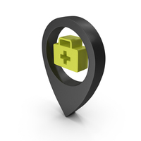 Map Pin Locate Navigate Plus Medical Care Black PNG & PSD Images
