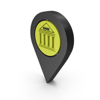 Map Pin Locate Navigate Bank Money Black PNG & PSD Images