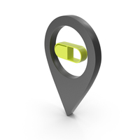 Black Medical Pin Symbol PNG & PSD Images