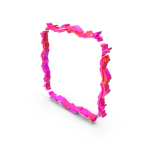 Pink Square Leaf Frame PNG & PSD Images