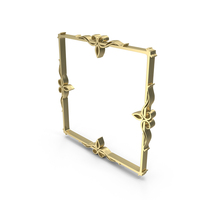 Square Design Frame Gold PNG & PSD Images