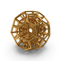 Gold Geometric Shaped Showpiece PNG & PSD Images