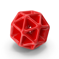 Red Plastic Geometric Shaped Showpiece PNG & PSD Images
