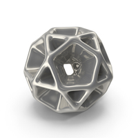 Silver Geometric Shaped Showpiece PNG & PSD Images