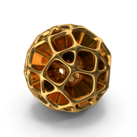 Gold Geometric Shaped Showpiece PNG & PSD Images