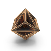 Bronze Geometric Shaped Showpiece PNG & PSD Images
