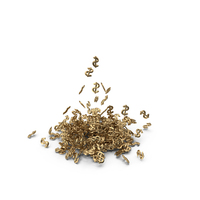 Falling Dollars Gold PNG & PSD Images